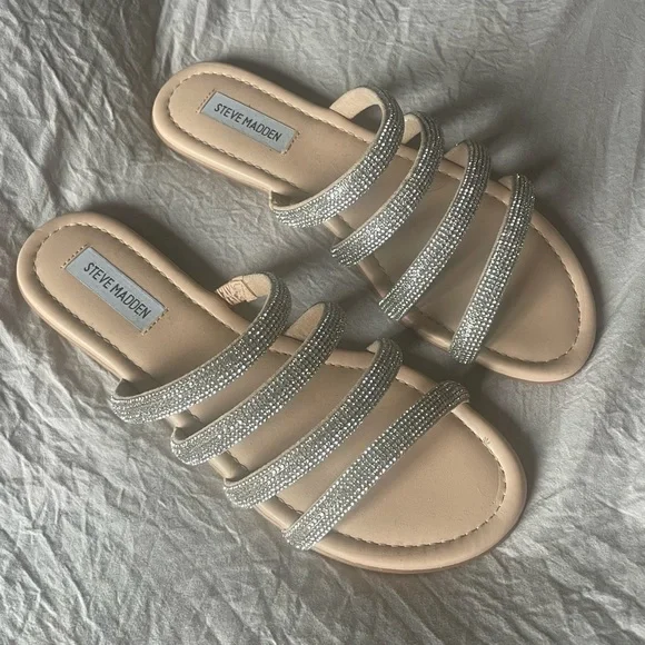 Steve Madden Rhinestone Sandals - Picture 3 of 4
